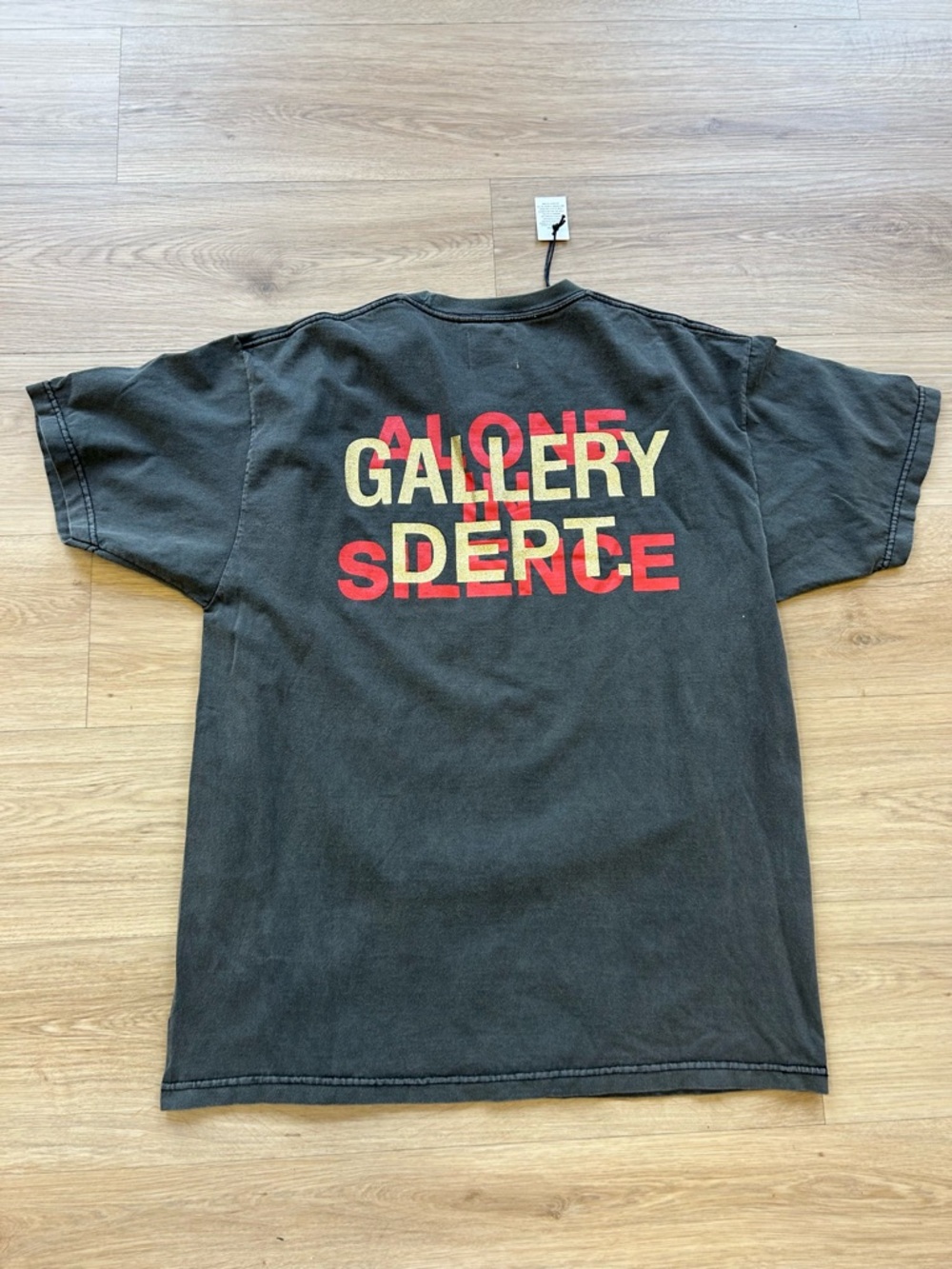 Gallery Dept Black Tee with Red and Yellow Graphic